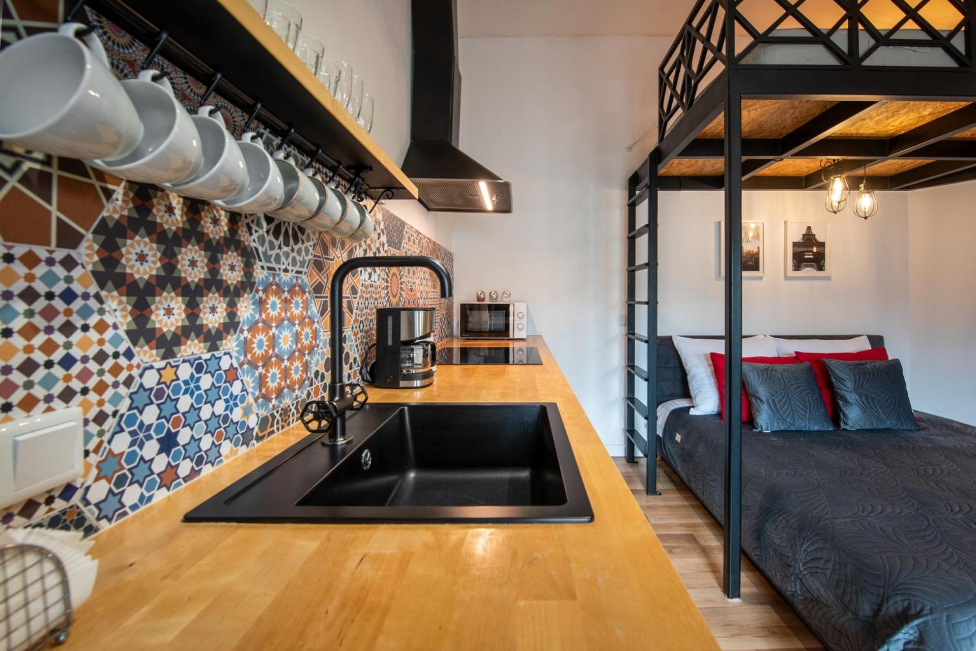 Modern Apartment Arizona Studio Old Town Dietla Balcony Kraków Exteriör bild