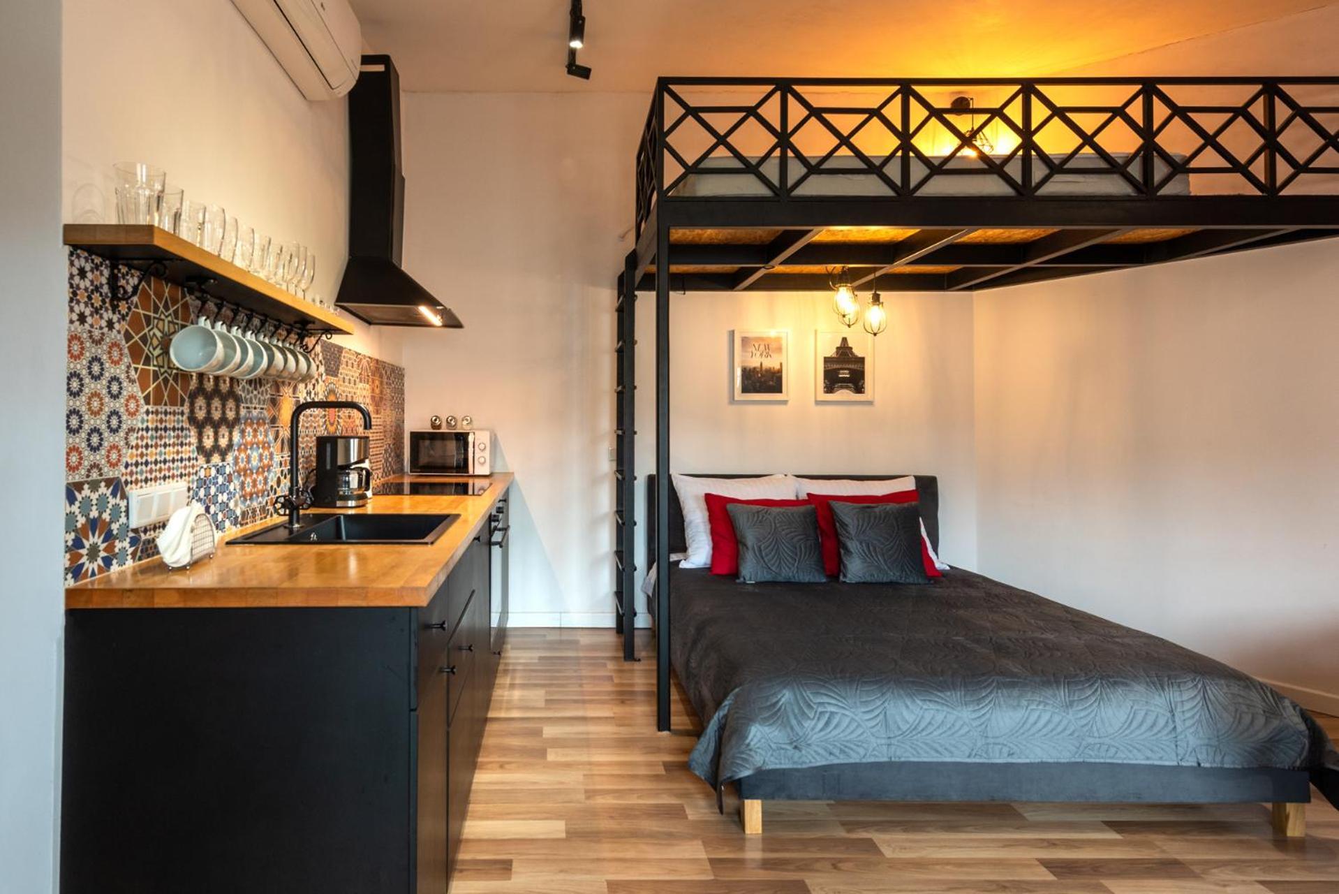 Modern Apartment Arizona Studio Old Town Dietla Balcony Kraków Exteriör bild